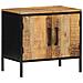 Comodino 50x30x45 cm Legno Massello di Mango Grezzo - Foto miniatura 4