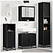 Set di mobili per il bagno 3 pcs Rovere Nero Legno multistrato - Foto miniatura 2