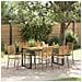 Set da Pranzo per Giardino 7 pcs Grigio e Marrone polyrattan - Foto miniatura 2