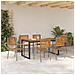 Set da Pranzo per Giardino 7 pcs Grigio e Marrone polyrattan - Foto miniatura 4