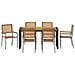 Set da Pranzo per Giardino 7 pcs Grigio e Marrone polyrattan - Foto miniatura 7