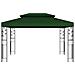 Gazebo 3,97 x 2,96 x 2,68 m Verde Poliestere e Acciaio - Foto miniatura 2