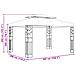 Gazebo 3,97 x 2,96 x 2,68 m Verde Poliestere e Acciaio - Foto miniatura 7