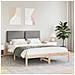 Letto con Testiera Rivestita Marrone e Grigio Chiaro - Foto miniatura 2