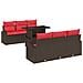 Set Divano da Giardino con cuscino 7 pcs Marrone Poly Rattan - Foto miniatura 1