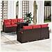 Set Divano da Giardino con cuscino 7 pcs Marrone Poly Rattan - Foto miniatura 2