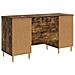 Scrivania Rovere Fumo Legno ingegnerizzato 142,5 x 50 x 75 cm - Foto miniatura 5