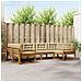 Set di divani da esterno con cuscino 6 pcs Naturale e Beige - Foto miniatura 2
