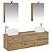 Set di mobili per il bagno 5 pcs Rovere Artigianale - Foto miniatura 1