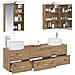 Set di mobili per il bagno 5 pcs Rovere Artigianale - Foto miniatura 3