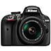 D3400 Nero Kit AF-P DX 18-55 mm VR Sensore CMOS DX 24.2 Mpx Display 3" Filmati Full HD Bluetooth + Scheda SD 8GB - Foto miniatura 4