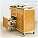 Carrello Cucina Credenza Legno Piano Lavoro Cucina Piano In Acciaio Fkw70-n - Foto miniatura 14