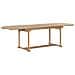 Set da Pranzo per Esterni 9 pz 180-280x100x75 cm Teak Massello - Foto miniatura 3