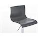 Sgabello Alto Hoover in Polipropilene E Metallo I Sgabello Bar Design Regolabile 59-80 CM I Sedia Sgabello Girevole 360°con Schienale Grigio - Foto miniatura 5