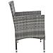 Set Divani Da Giardino 4 Pz Con Cuscini In Polyrattan Grigio - Foto miniatura 7