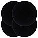 Tovagliette 4 Pz Nero Neutro 38 Cm Rotonde In Cotone - Foto miniatura 1
