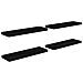 Scaffali A Parete 4 Pz Nero Lucido 80x23,5x3,8 Cm In Mdf - Foto miniatura 2
