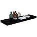 Scaffali A Parete 4 Pz Nero Lucido 80x23,5x3,8 Cm In Mdf - Foto miniatura 3