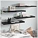 Scaffali A Parete 4 Pz Nero Lucido 80x23,5x3,8 Cm In Mdf - Foto miniatura 1