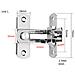 Regola Di Bloccaggio Serratura Della Porta 90 Gradi In Acciaio Inossidabile Taglia L - Foto miniatura 7