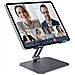 Baroni Home Supporto Per Tablet E PC Regolabile In 3 Altezze Con Scomparto Portaoggetti – Ergonomico E Leggero, Nero