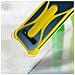 Cover Universale Per Smartphone In Silicone Bumper Con Cavalletto Gialla - Foto miniatura 3