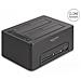 Doppia docking station USB per 2 x HDD / SSD SATA con funzione di clonazione e lettore di schede + porta USB aggiuntiva - Foto miniatura 2