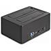 Doppia docking station USB per 2 x HDD / SSD SATA con funzione di clonazione e lettore di schede + porta USB aggiuntiva - Foto miniatura 1