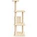 Albero Per Gatti Con Tiragraffi In Sisal Crema 119 Cm - Foto miniatura 3