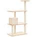 Albero Per Gatti Con Tiragraffi In Sisal Crema 119 Cm - Foto miniatura 4