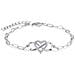 Bracciale Con Simbolo Dell'inito E Cuore Silver - Foto miniatura 1