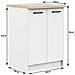 Mobile cucina modulare con piano di lavoro OLIWIA, 2 ante, 60x46x85 cm, Colore Bianco - Foto miniatura 4