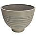Vaso Tondo Basso Largo Da Giardino In Fibra Di Argilla 41x41x27 Cm Hoya - Black - Foto miniatura 1