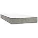 Letto A Molle Materasso E Led Grigio Chiaro 80x200 Cm Velluto - Foto miniatura 4
