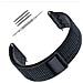 Cinturino Per Orologio In Nylon Compatibile Con Garmin 22 Mm - Forerunner 245/255/265m Black+blue - Foto miniatura 1