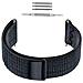 Cinturino Per Orologio In Nylon Compatibile Con Garmin 22 Mm - Forerunner 245/255/265m Black+blue - Foto miniatura 3