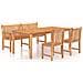 Set Da Pranzo Per Giardino 4 Pz In Legno Massello Di Teak - Foto miniatura 2