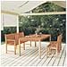 Set Da Pranzo Per Giardino 4 Pz In Legno Massello Di Teak - Foto miniatura 1