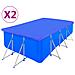 Coperture Per Piscina 2 Pz Pe Rettangolari 90 G /mq 394x207 Cm - Foto miniatura 2