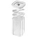 1025971 Rettangolare Contenitore 2,445 L Trasparente, Bianco 6 pz - Foto miniatura 8