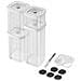 1025971 Rettangolare Contenitore 2,445 L Trasparente, Bianco 6 pz - Foto miniatura 1