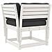 Set Salotto Giardino 4pz con Cuscini Bianco Legno Massello Pino - Foto miniatura 4