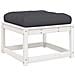 Set Salotto Giardino 4pz con Cuscini Bianco Legno Massello Pino - Foto miniatura 6
