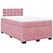 Giroletto a Molle con Materasso Rosa 120x190 cm in Velluto - Foto miniatura 1