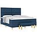 Letto a Molle con Materasso e Panchina Blu 180x200 cm - Foto miniatura 1