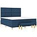 Letto a Molle con Materasso e Panchina Blu 180x200 cm - Foto miniatura 3