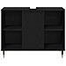 Set di mobili per il bagno 3 pezzi Rovere Nero Legno ingegnerizzato, Mobile da bagno  Rovere Nero 30x30x190 cm Legno ingegnerizzato, Mobile da bagno  Rovere Nero 30x30x100 cm Legno ingegnerizzato - Foto miniatura 7