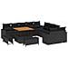 Set Divano da Giardino 13 pcs Nero 100 x 100 x 71 cm - Foto miniatura 1