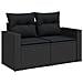 Set Divano da Giardino 13 pcs Nero 100 x 100 x 71 cm - Foto miniatura 4