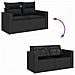 Set Divano da Giardino 13 pcs Nero 100 x 100 x 71 cm - Foto miniatura 9